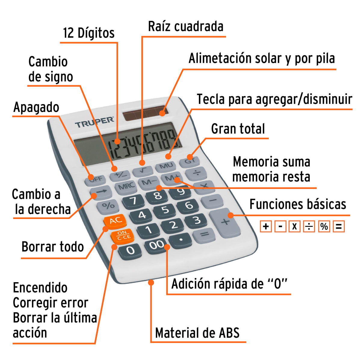 Calculadora de bolsillo Truper5