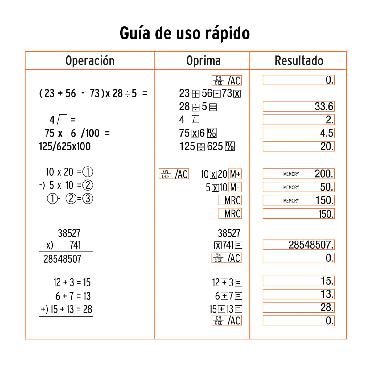 Calculadora de bolsillo Truper7