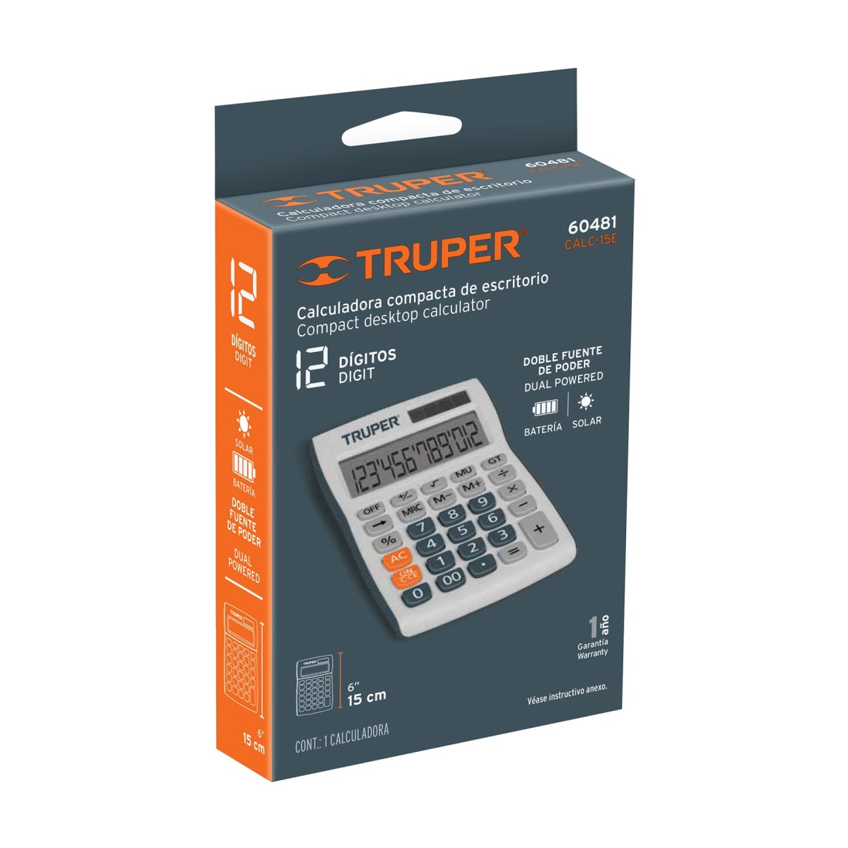 Calculadora compacta de escritorio Truper5