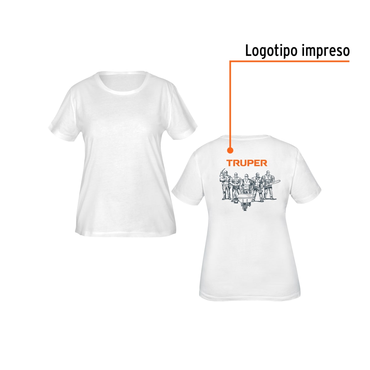 Polo color blanco, para dama Truper2