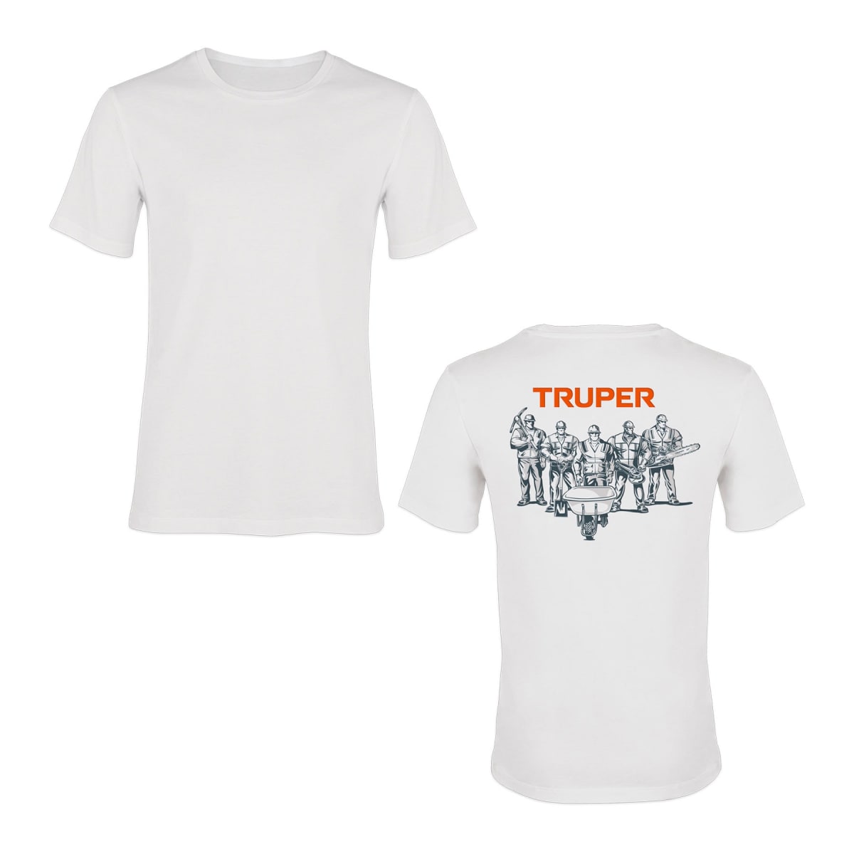 Polo blanca estampada 100% algodón, Truper1