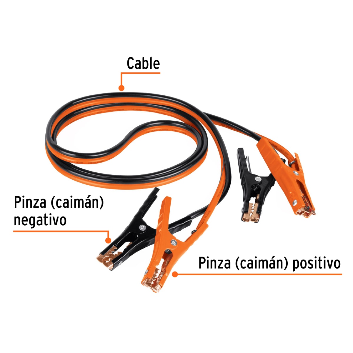 Cables pasa corriente 3 m 225 A 8 AWG con funda Truper2