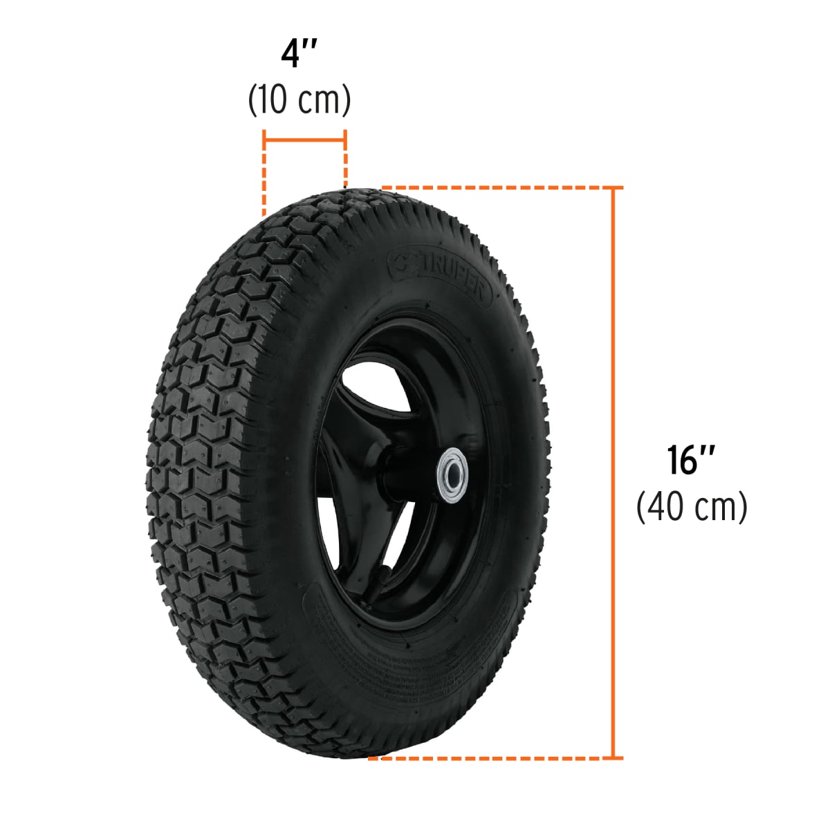 Carretilla 8 ft3 llanta neumática reforzada, truper3