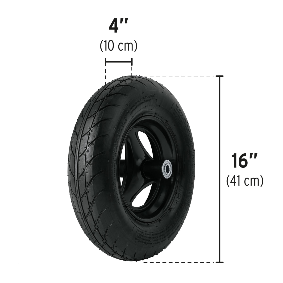 Carretilla Buggy 118 litros 8 ft3 580 kg doble llanta Truper3