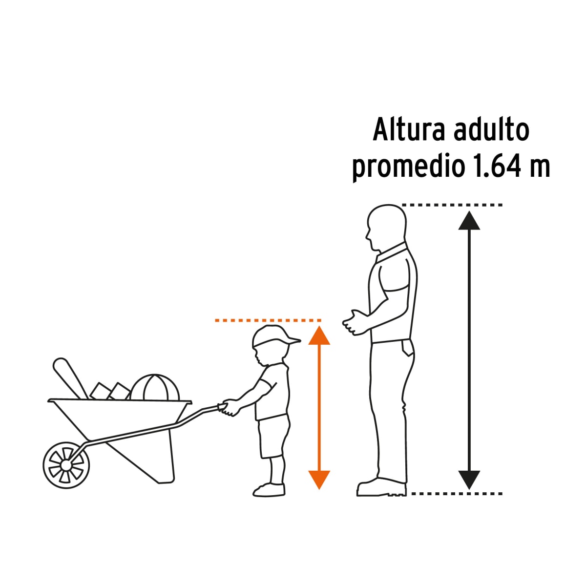 Carretilla para niños. tolva 54 x 38 cm. truper2