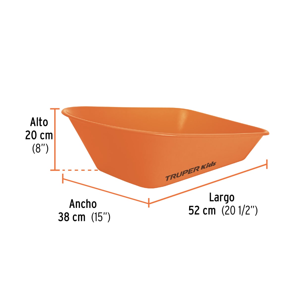 Carretilla para niños. tolva 54 x 38 cm. truper3