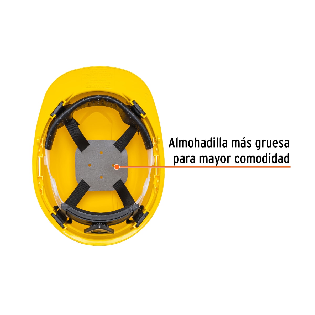 Casco de seguridad ajuste de ratchet amarillo Truper2