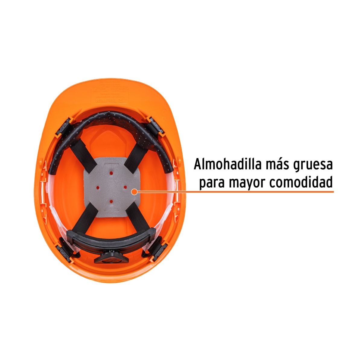Casco de seguridad ajuste de ratchet naranja Truper2