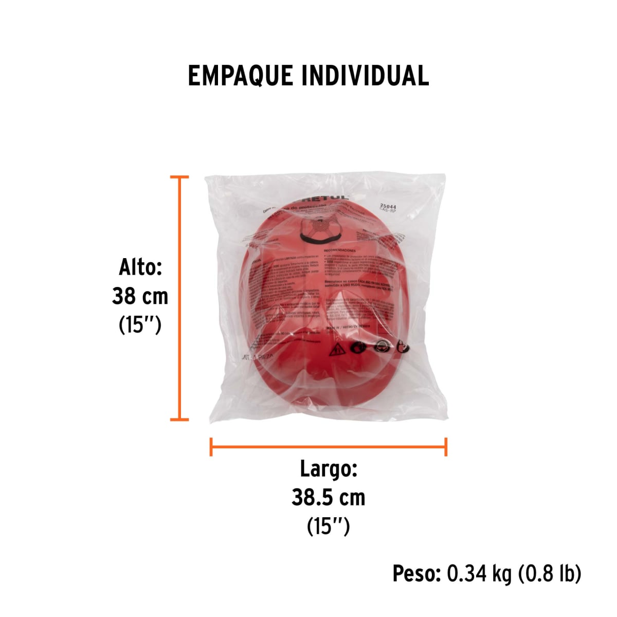 Casco de seguridad, ajuste de intervalos, rojo, Pretul4