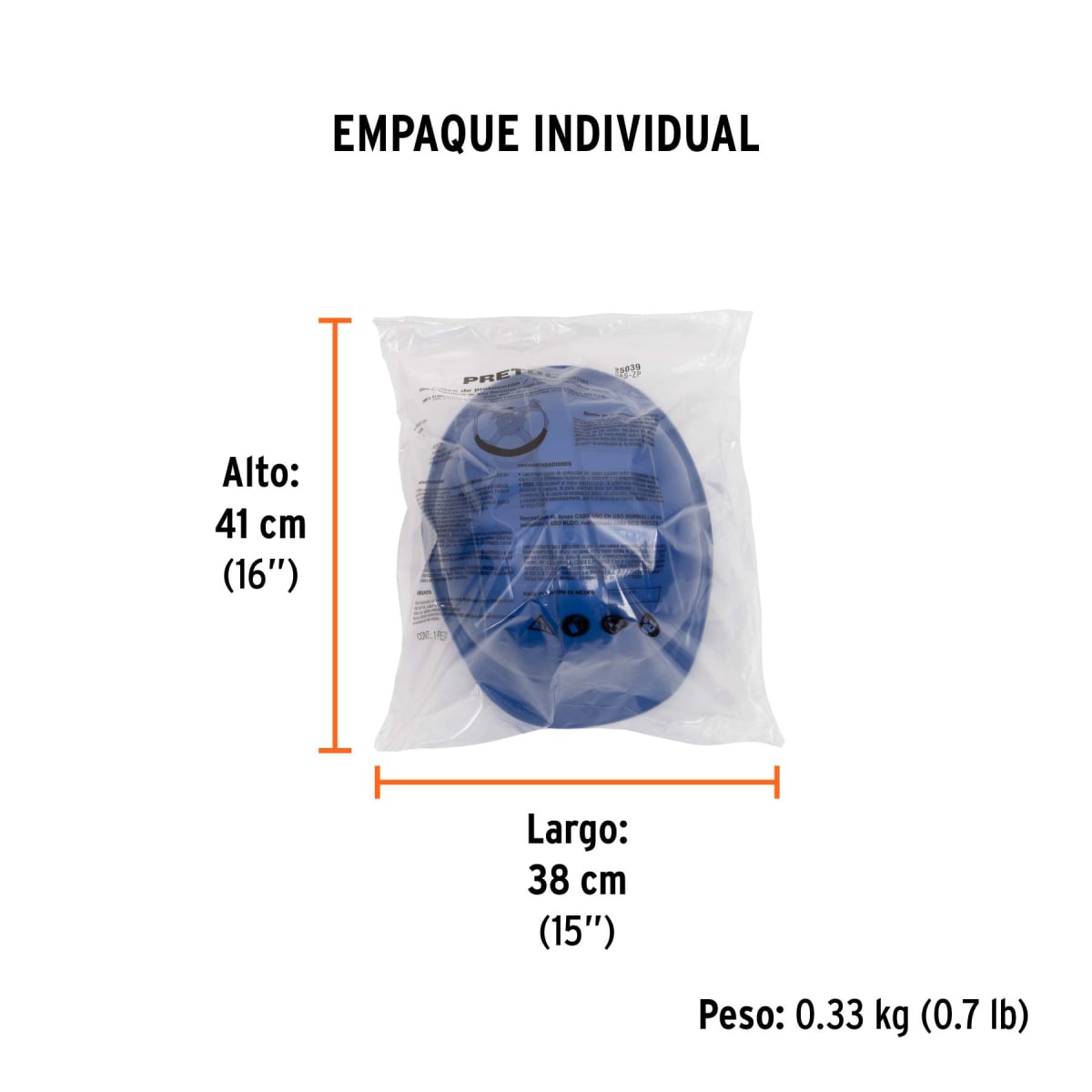 Casco de seguridad, ajuste de intervalos, azul, Pretul4