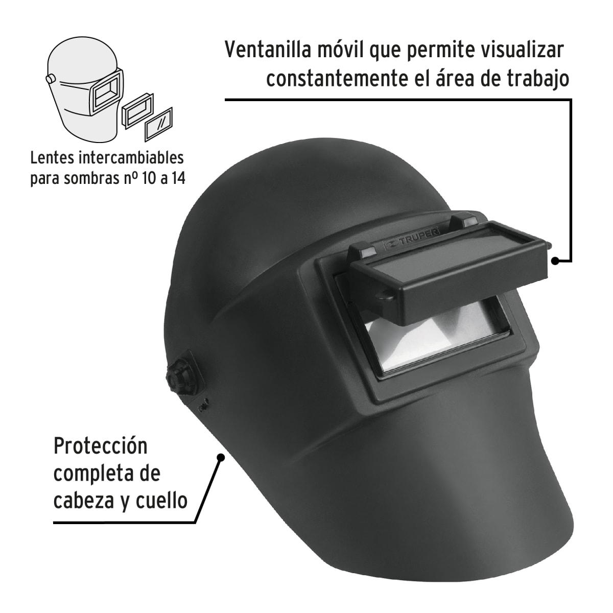 Combo soldadora inversora 160 A + mascara de soldar Truper10