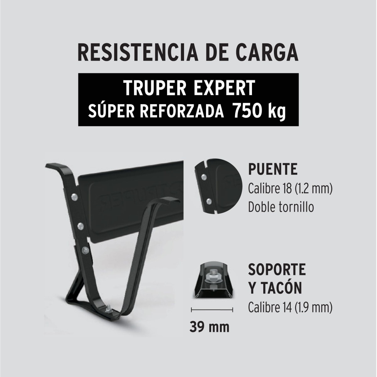 Carretilla 5.5 ft3 súper reforzada llanta imponchable Truper Expert5
