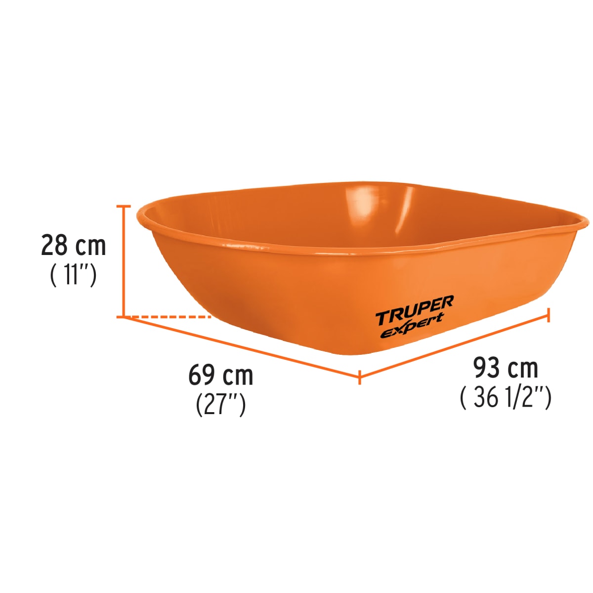 Carretilla 5.5 ft3 súper reforzada llanta imponchable Truper Expert3