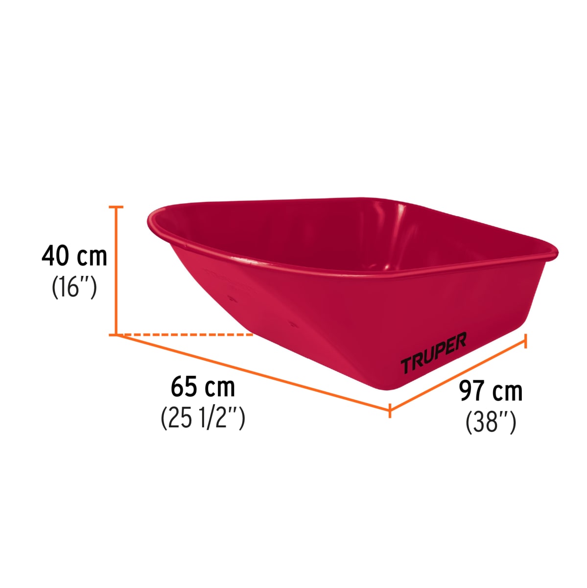 Carretilla 6 ft3 llanta neumática reforzada, truper4