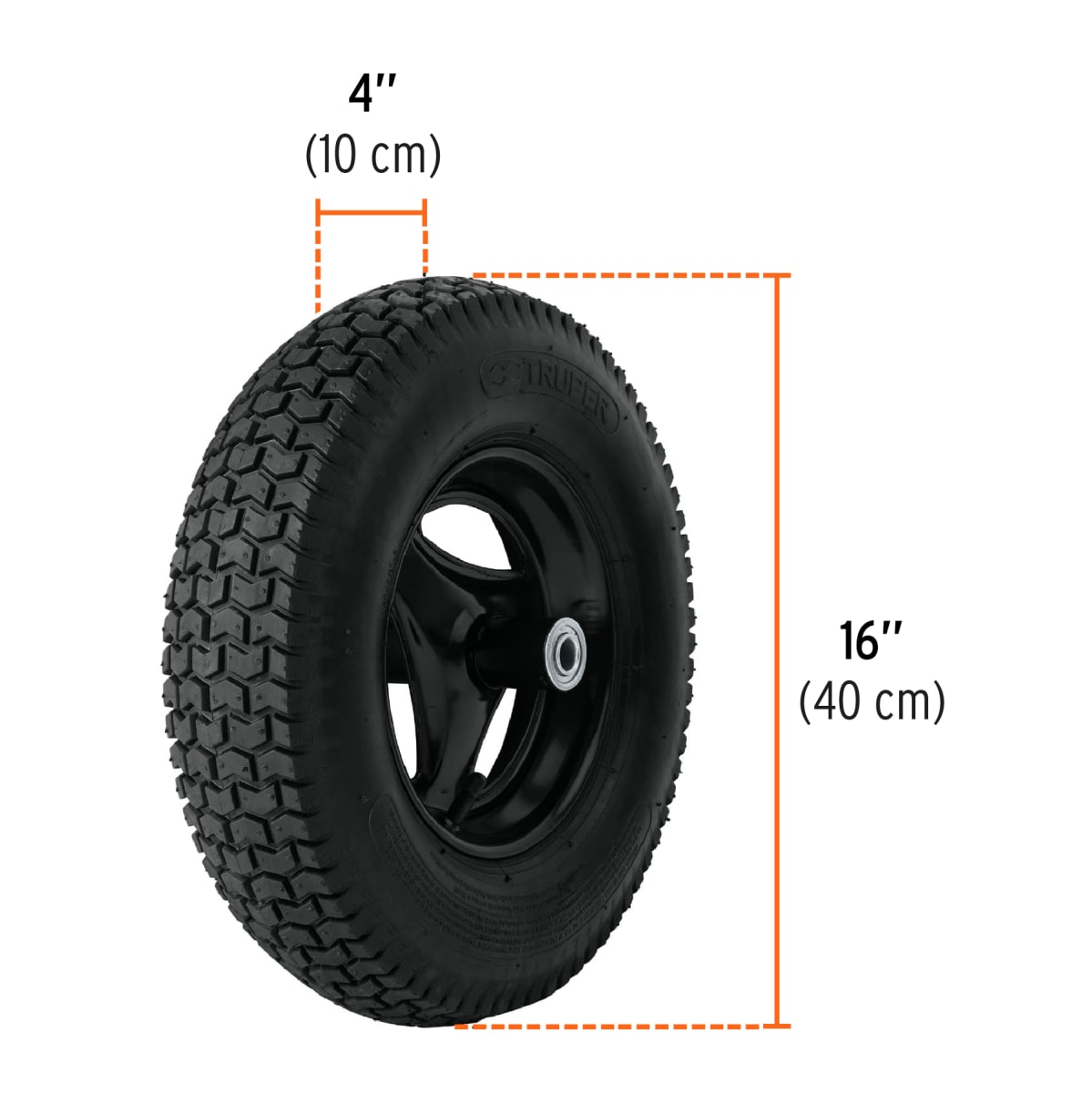 Carretilla 6 ft3 llanta neumática reforzada, truper3