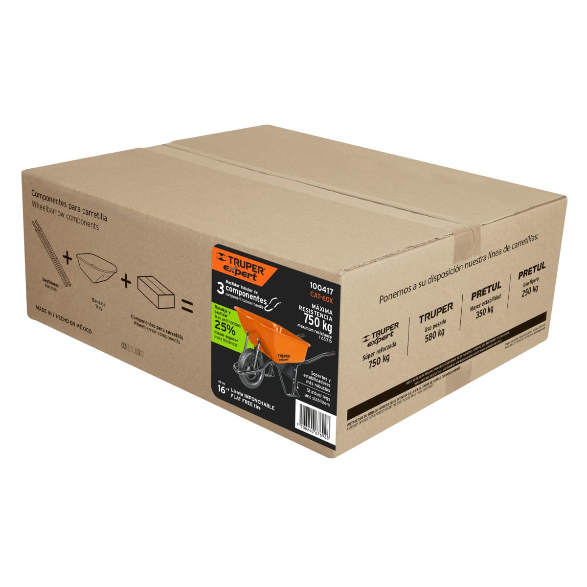 Carretilla Buggy Industrial 100 Litros 6 Ft3 750 Kg Expert Truper7