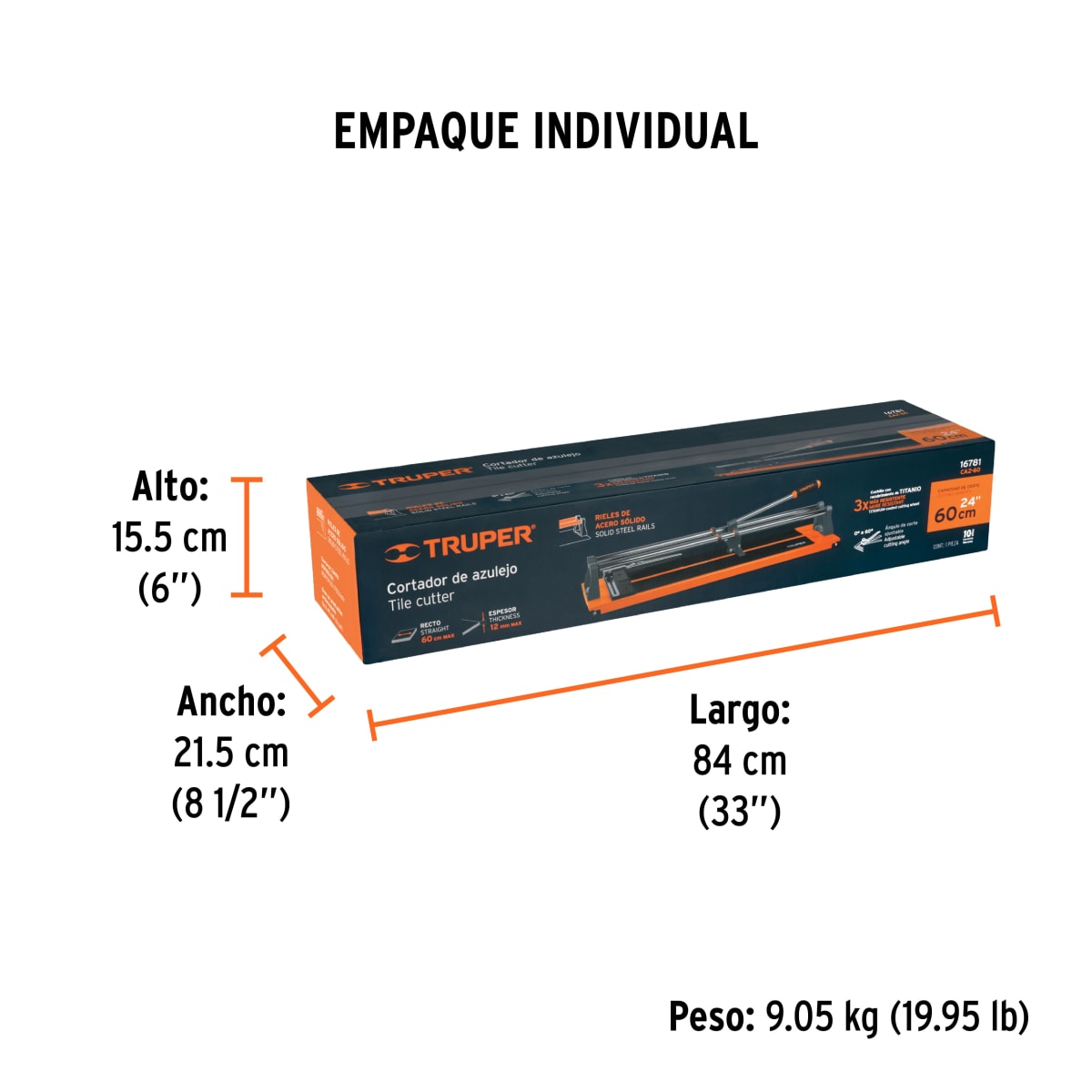 Cortador de mayólica de 24