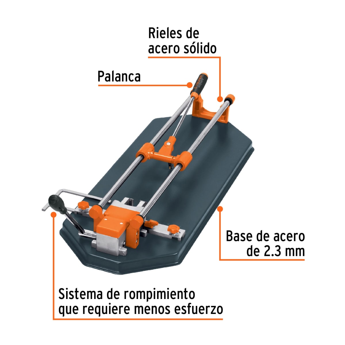 Cortador de mayolicas profesionales 58 cm con sistema de rompimiento multipunto con maletin Truper4