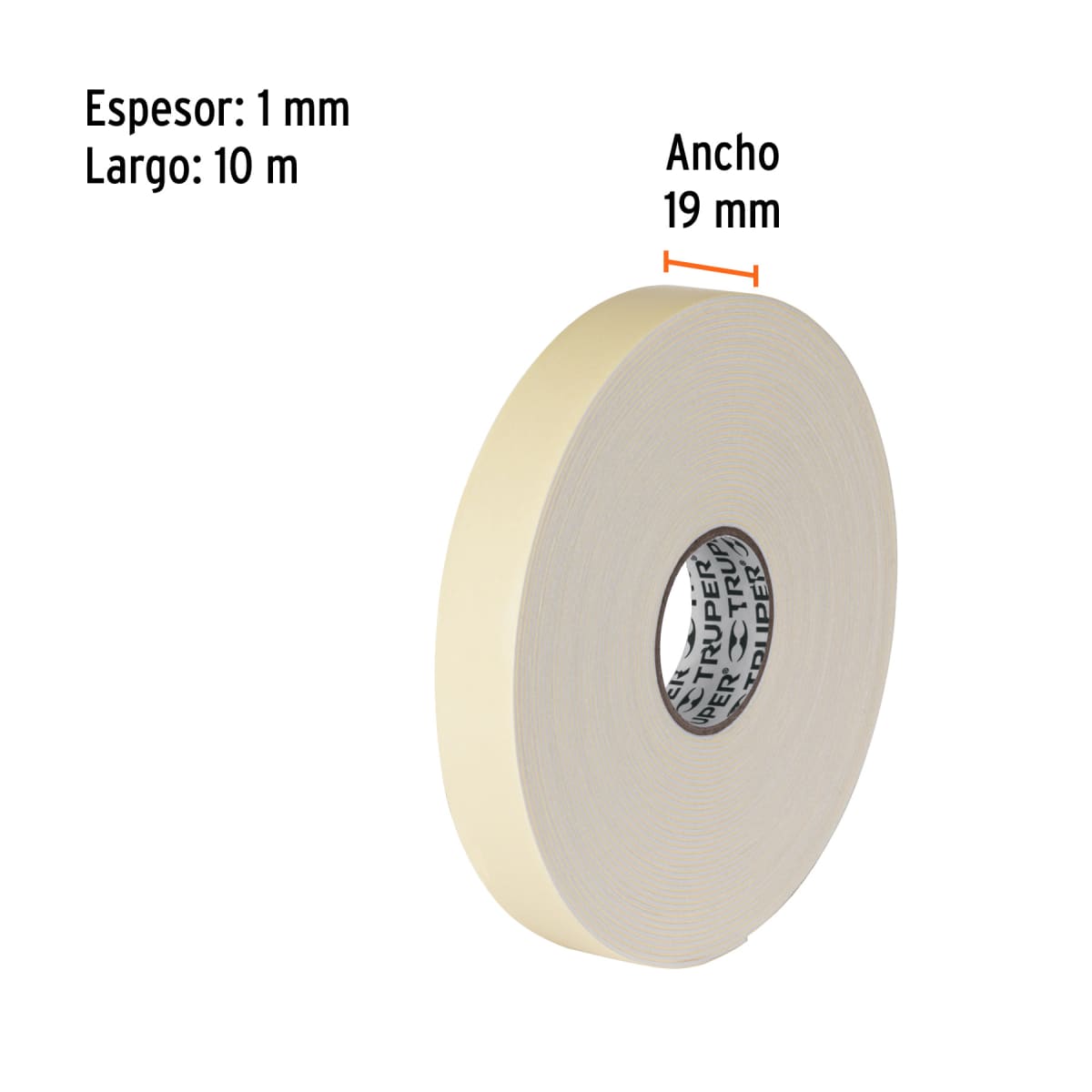 Cinta doble contacto de 19 mm x 10 m Truper2