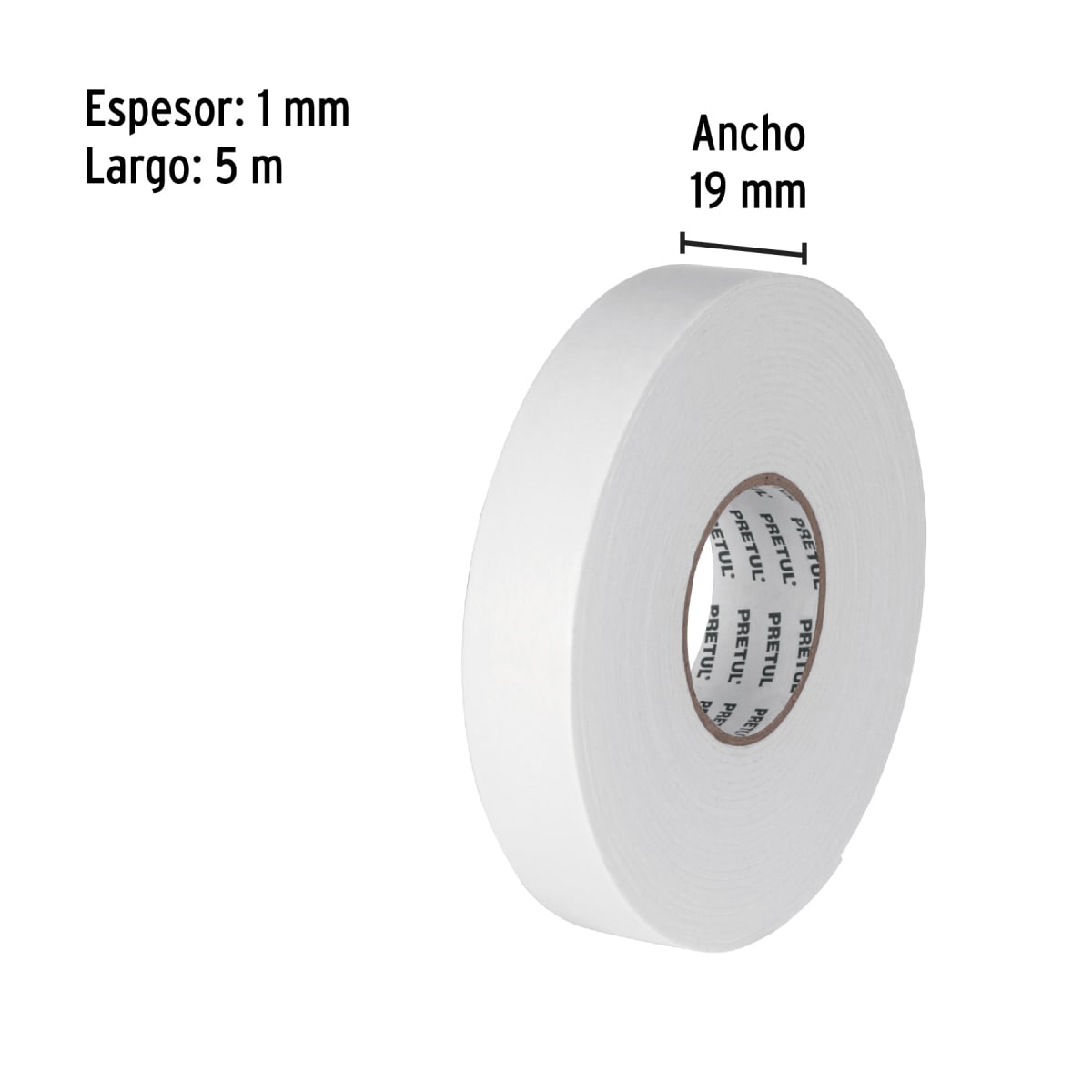 Cinta doble contacto de 19 mm x 5 m Pretul2