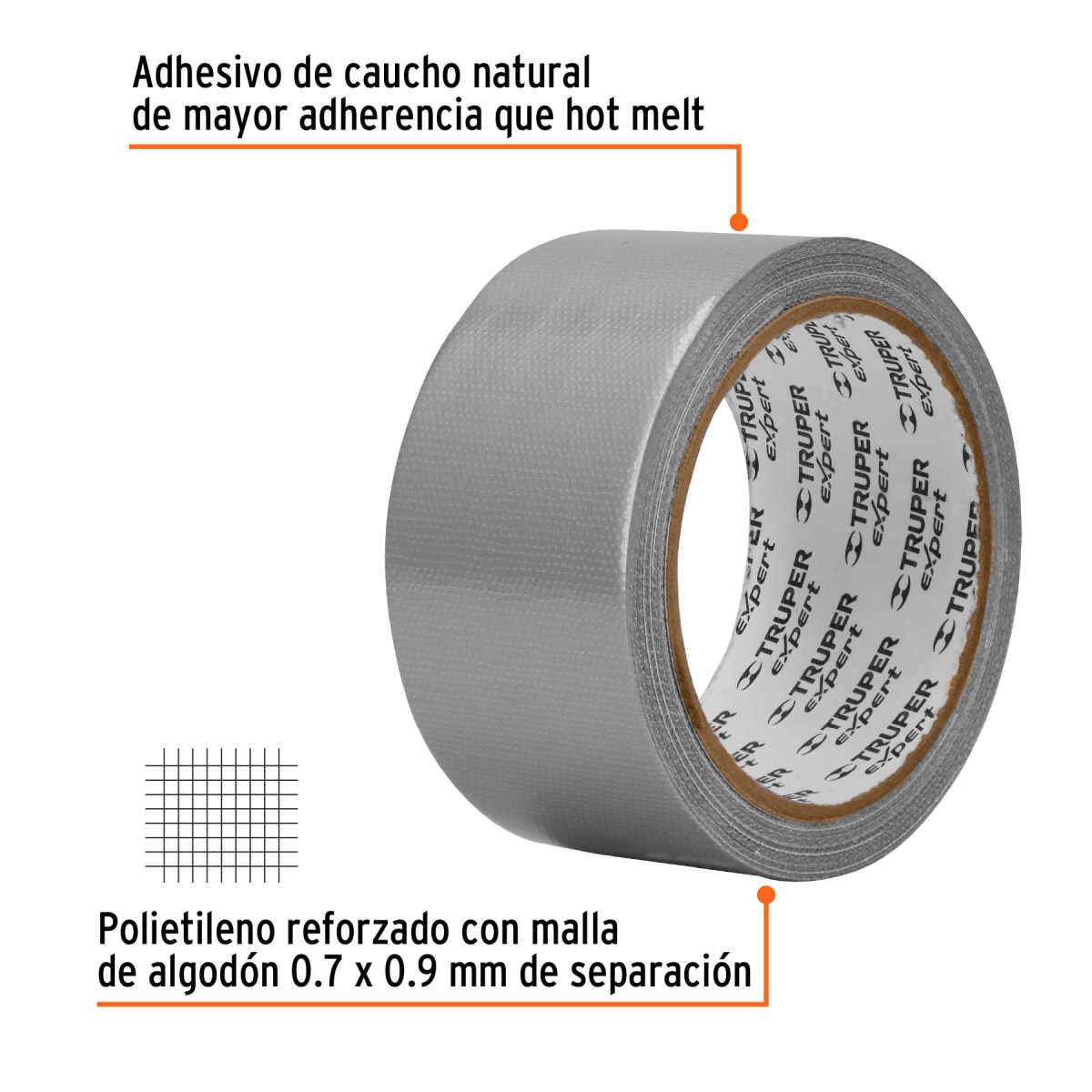 Cinta ducte tape 10 m espesor 0.27 mm, temp. máx. 90°C, Expert Truper3