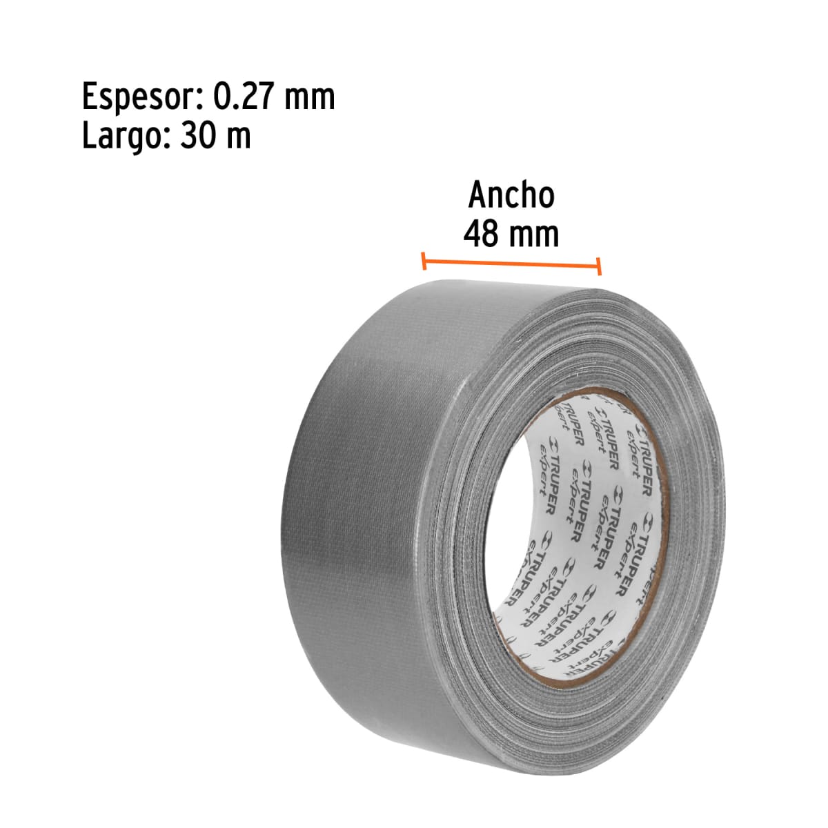 Cinta ducte tape 30 m espesor 0.27 mm, temp. máx. 90°C, Expert Truper4