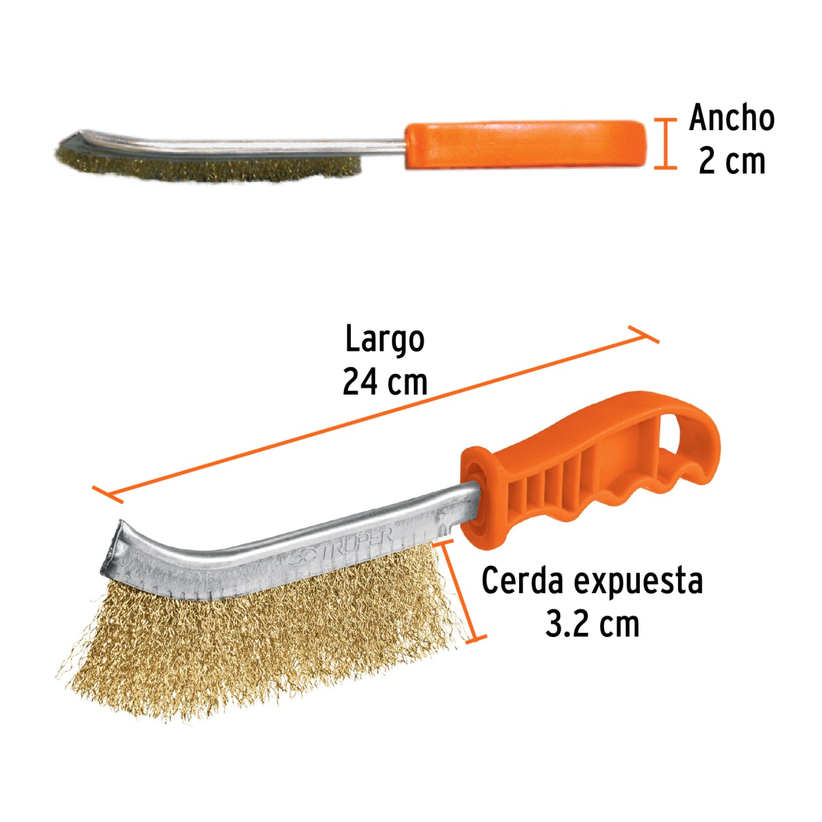 Cepillo de alambre curvo anti-chispa de alambre ondulado Truper3