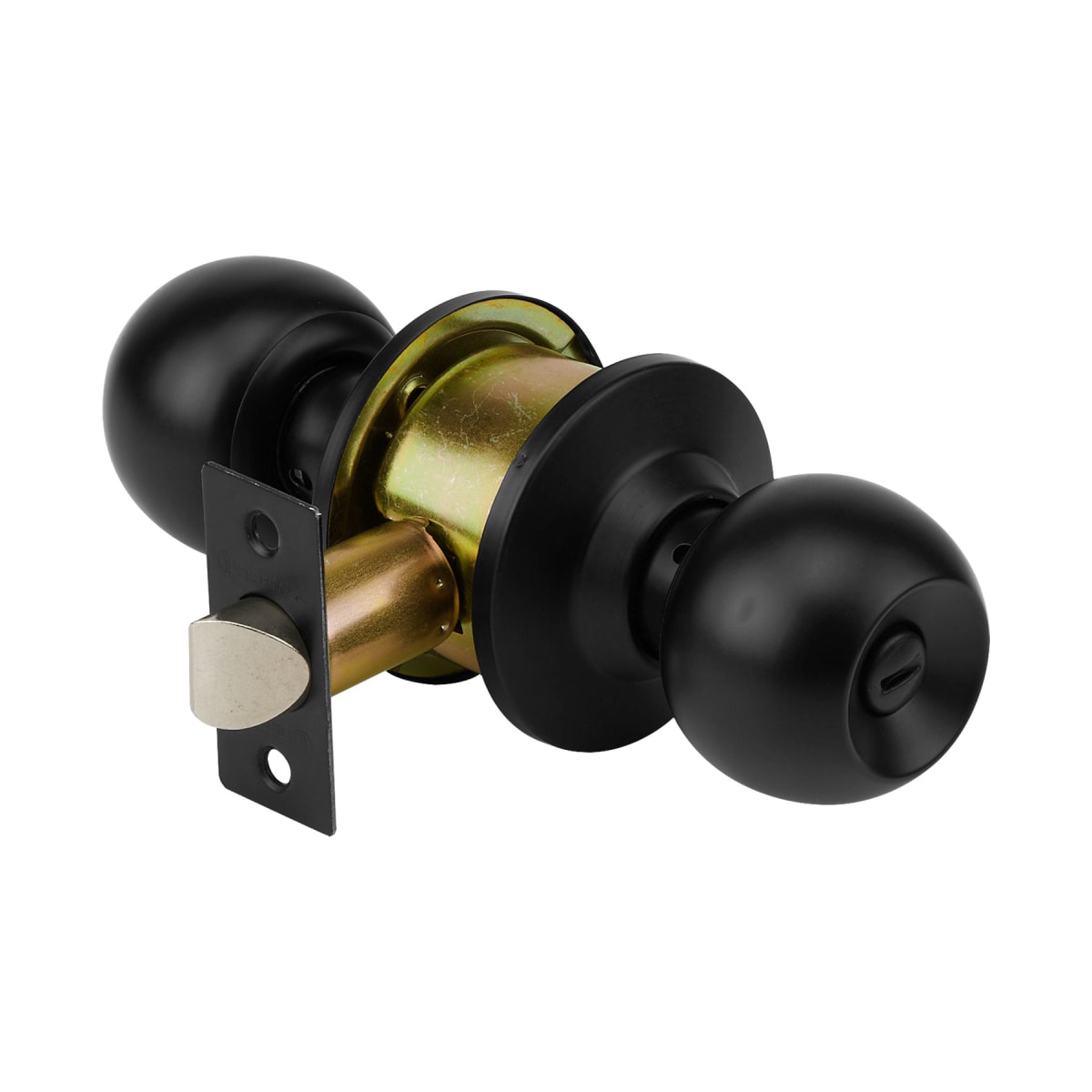 Cerradura pomo, negro, esfera, baño, Hermex2