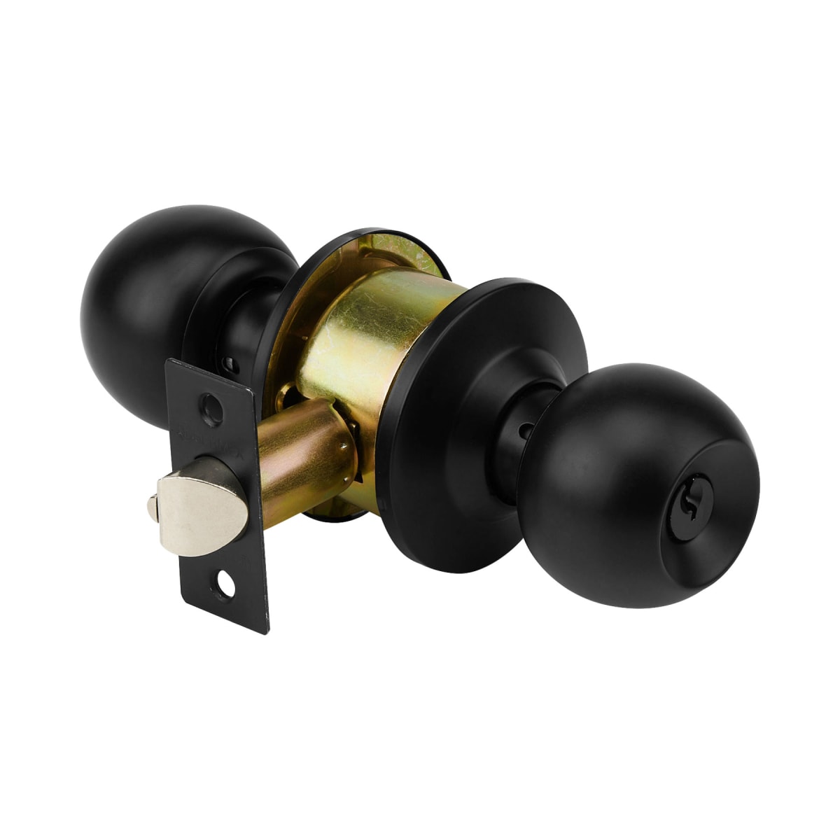 Cerradura pomo, negro, esfera, recámara, hermex2