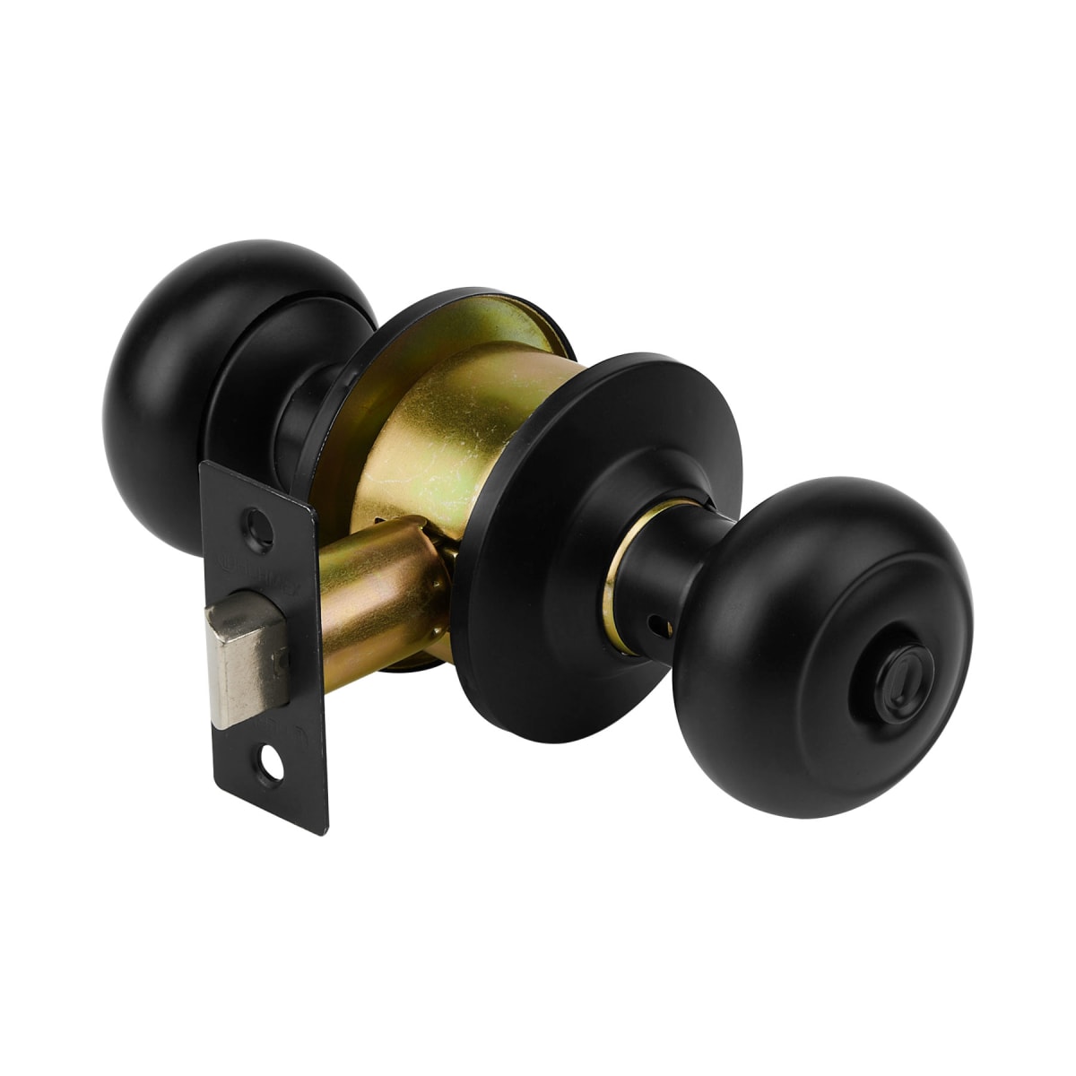 Cerradura pomo, negro, oval, baño, Hermex1