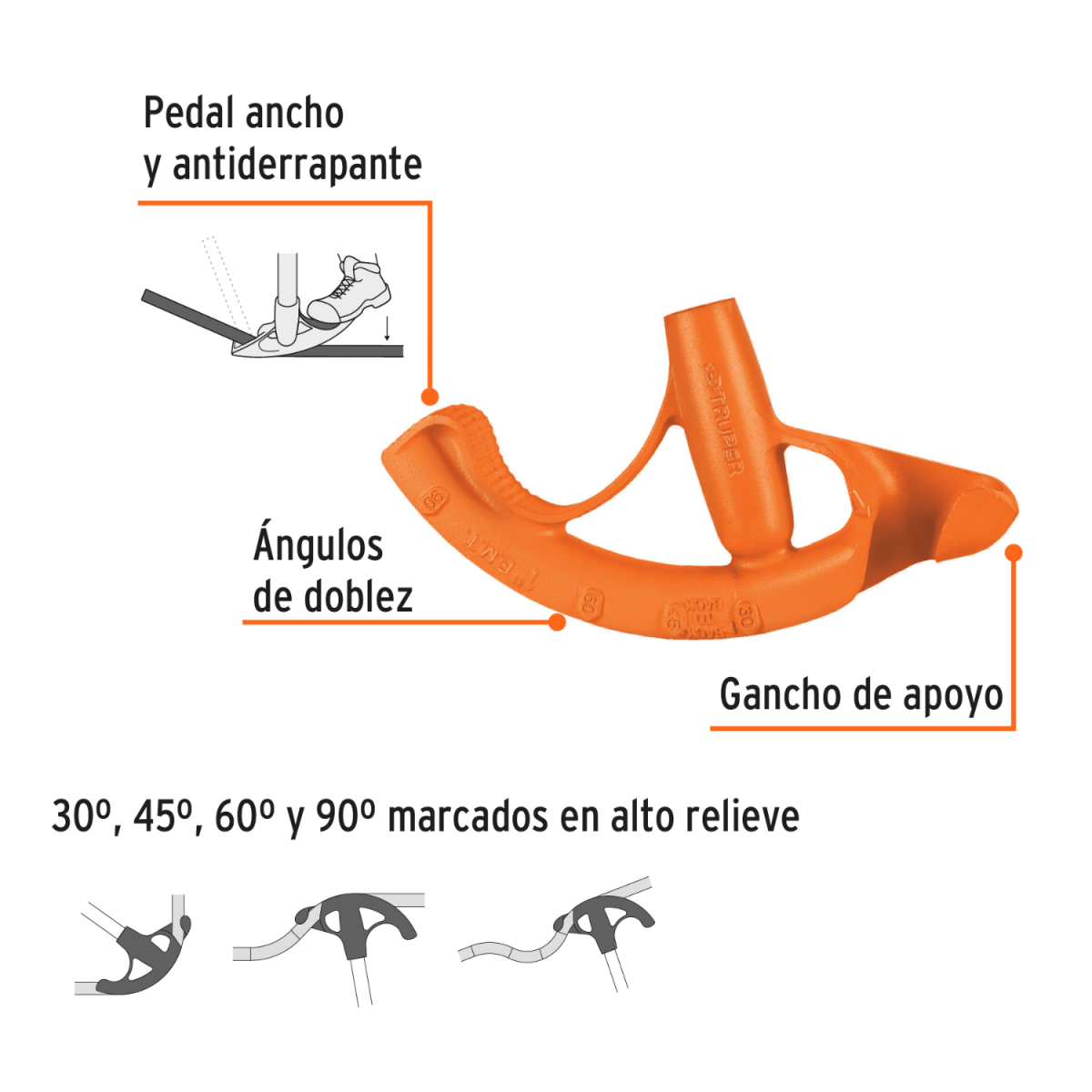 Doblador de tubo conduit 1 pulgada Truper3