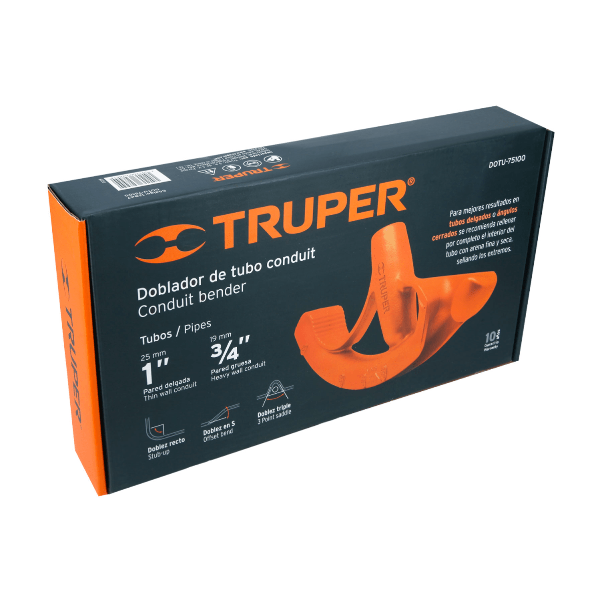 Doblador de tubo conduit 1 pulgada Truper5