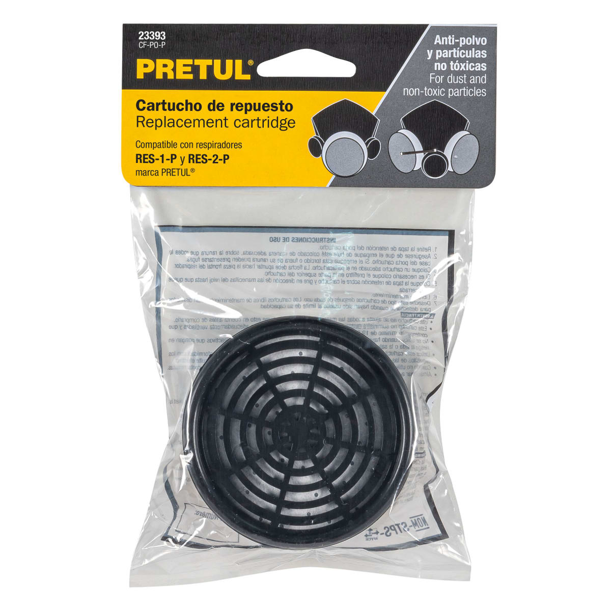 Filtro de repuesto, polvos y partículas, Pretul3
