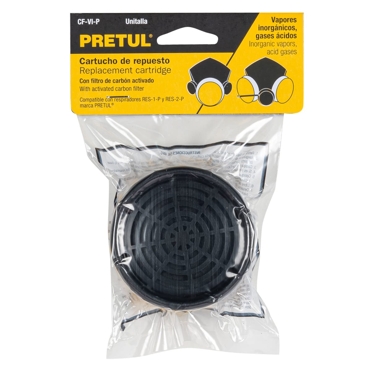 Cartucho de repuesto, vapores inorgánicos, Pretul3