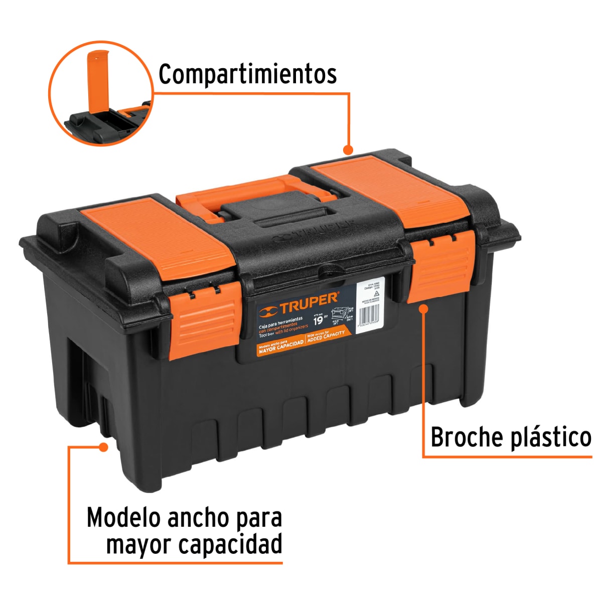 Taladro 600w + caja de herramientas + puntas y brocas 100pzas Truper5