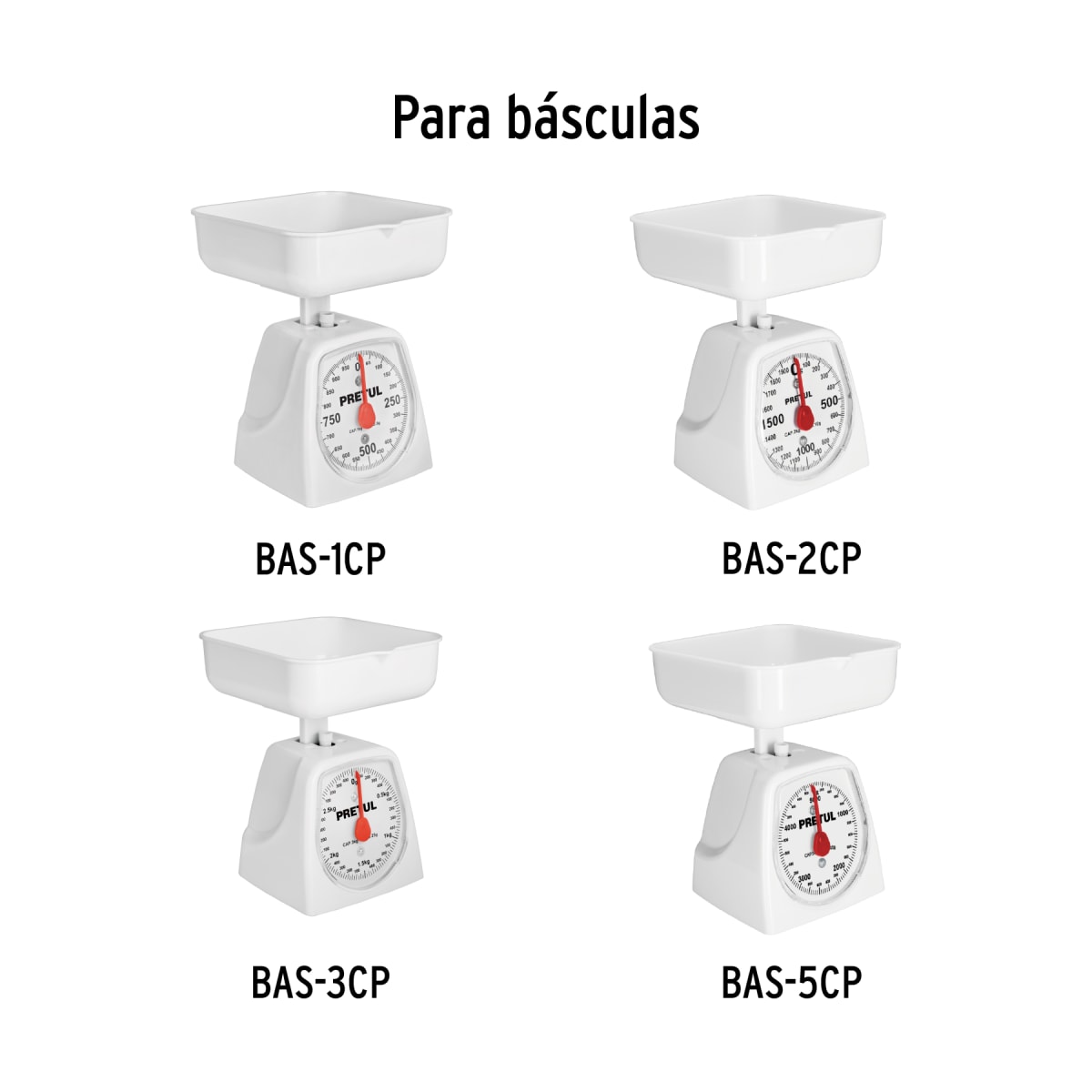 Charola plástica para báscula mecánica, Pretul2