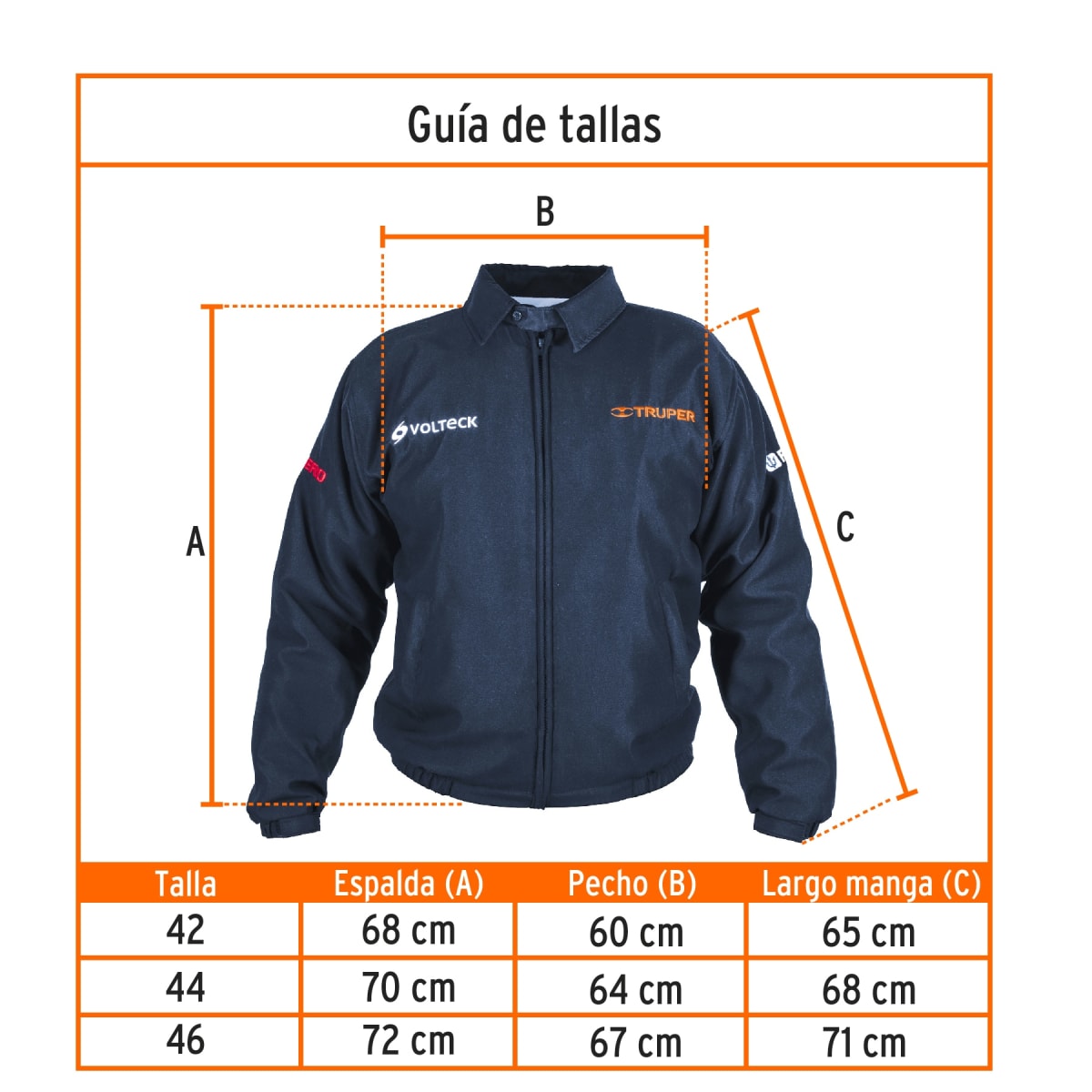 Casaca bordada con logo, truper5