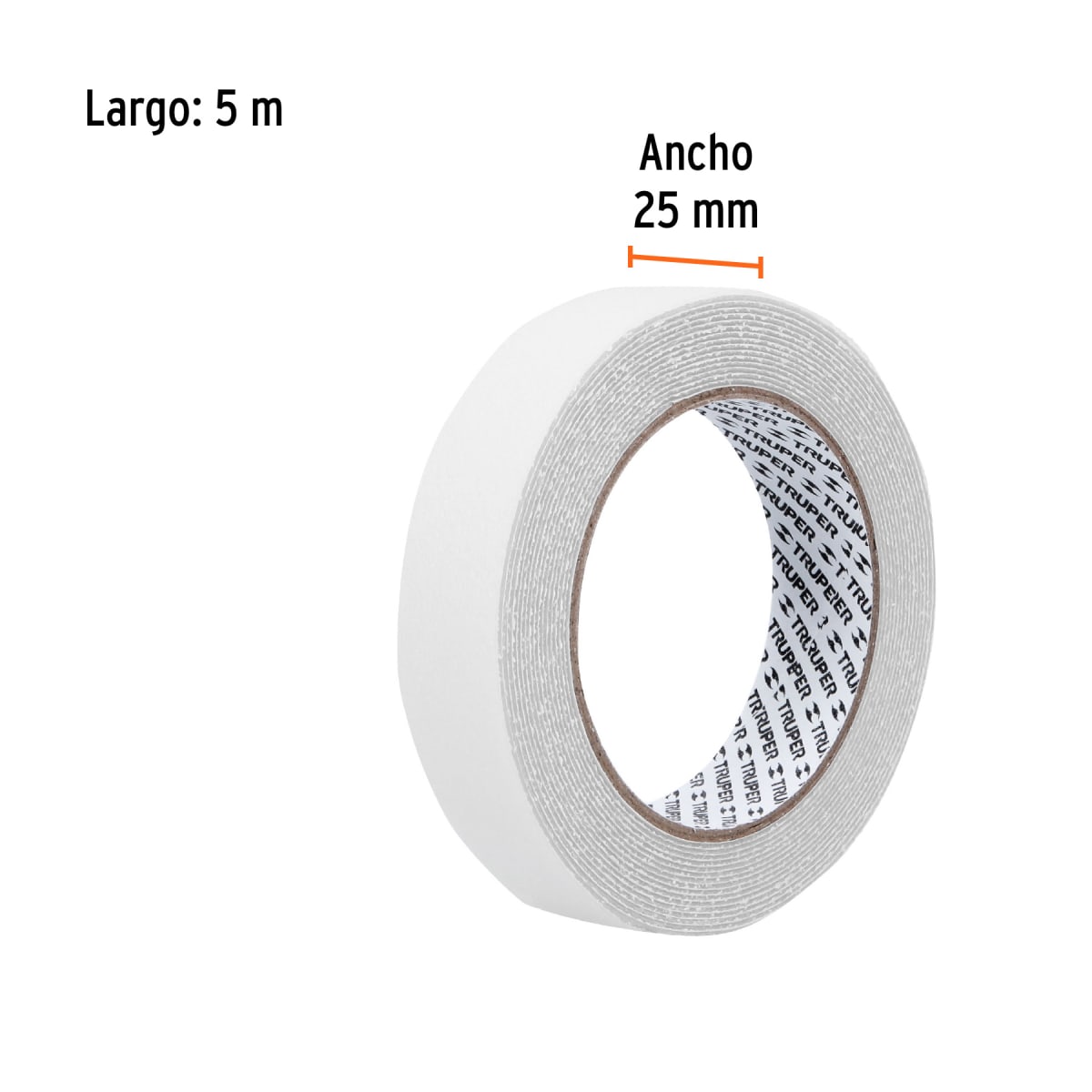 Cinta Antiderrapante Transparente 25mm x 5m TRUPER2
