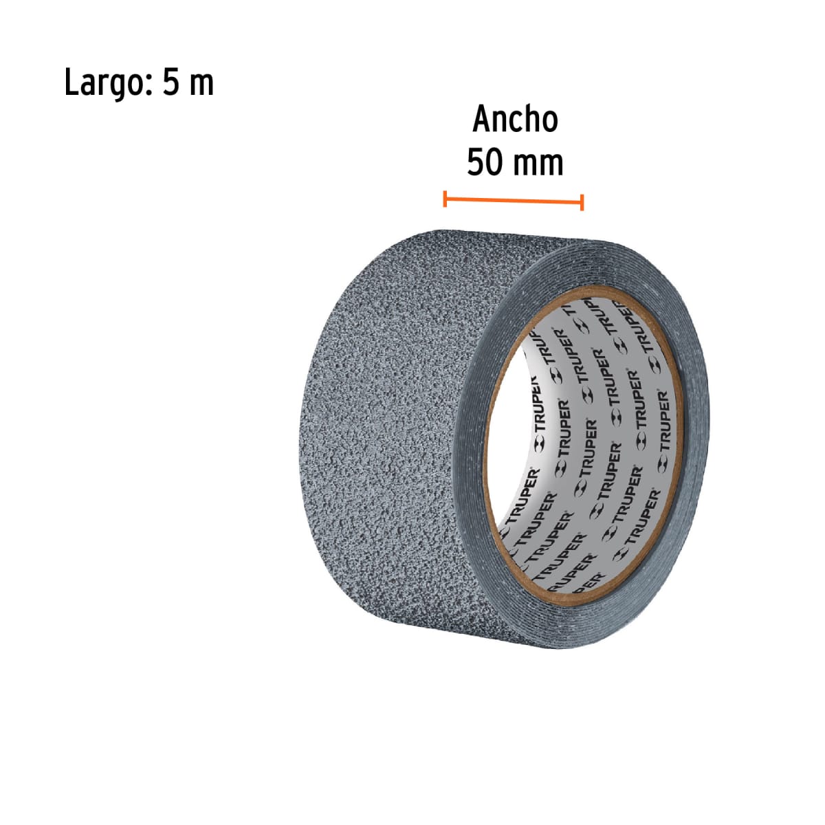 Rollo de 5 m cinta antiderrapante 50 mm gris para áreas húmedas Truper3