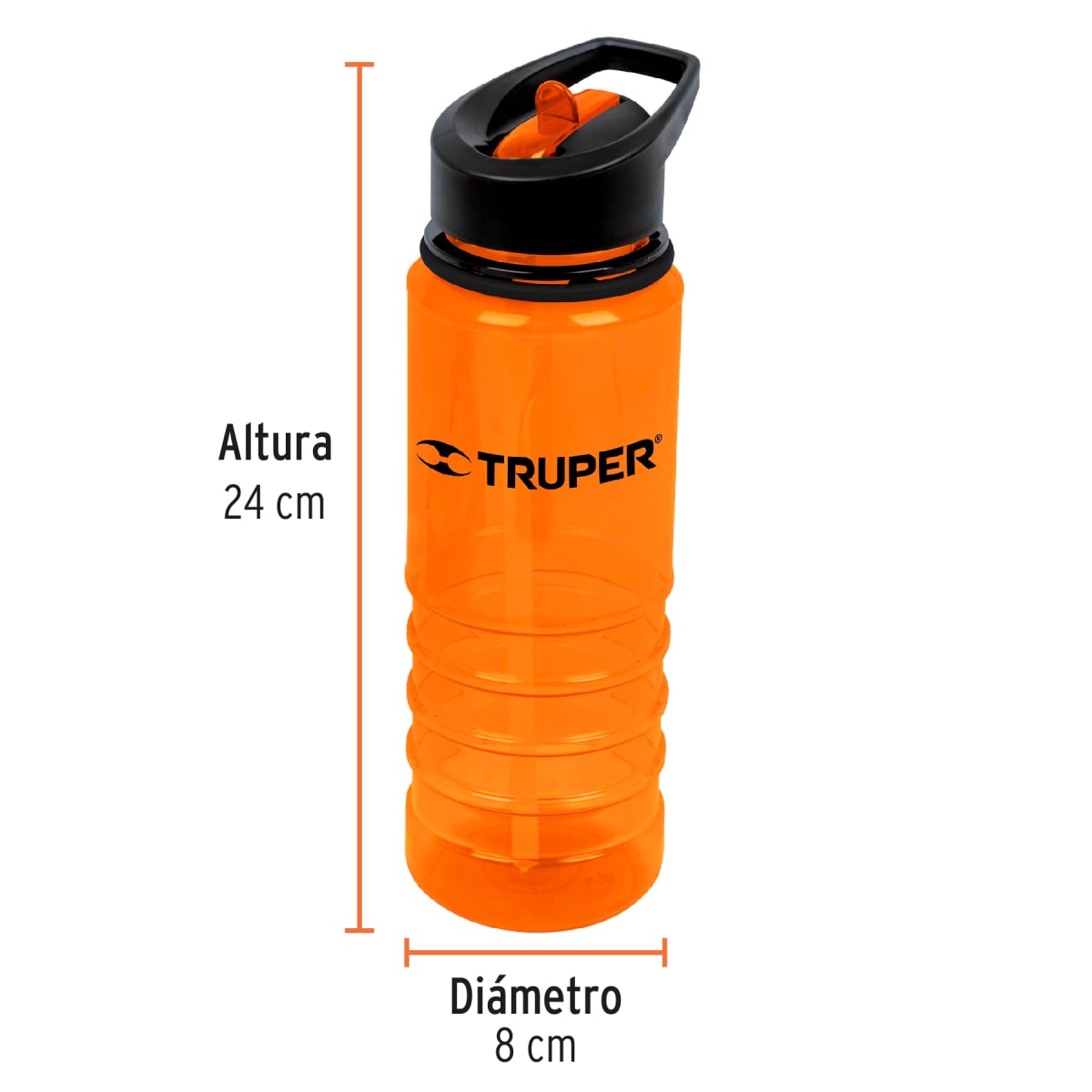 Tomatodo de Plástico de 740 ml, Orange Edition Truper3
