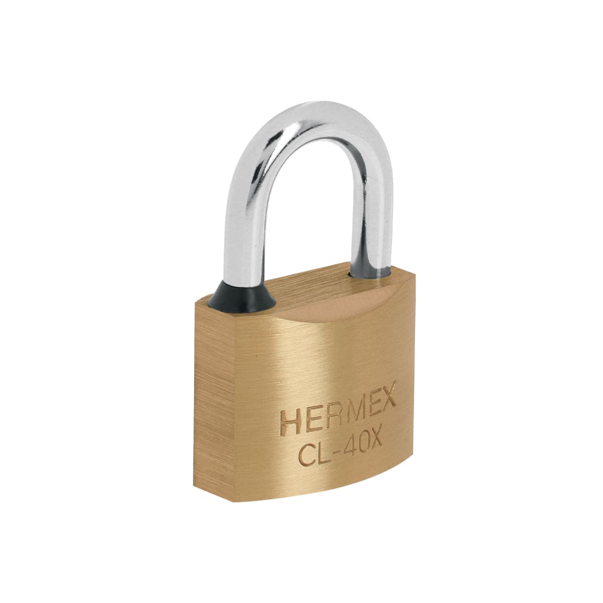 Candado de latón 40mm arco normal, llave tetra, blíster Hermex1