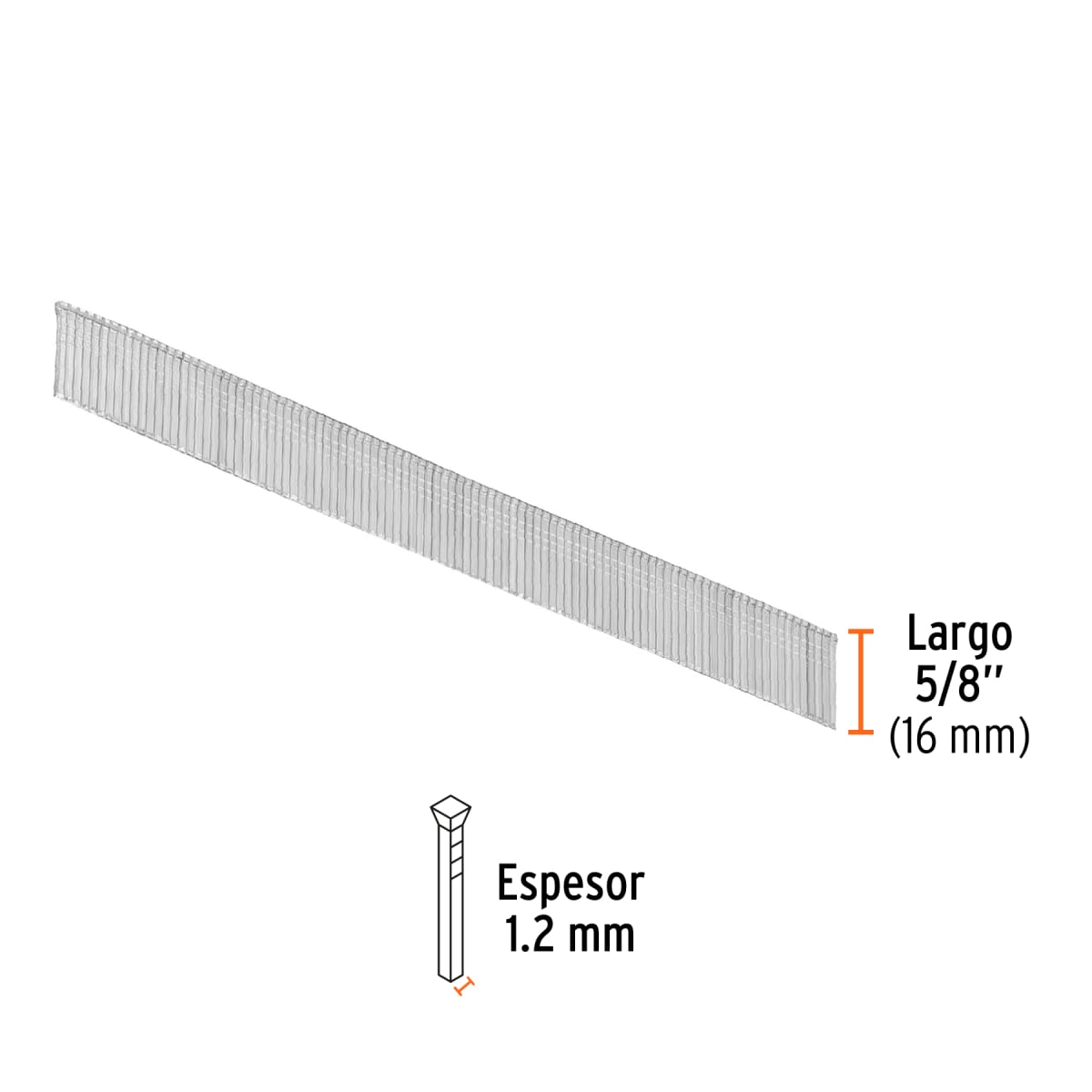 Caja con 5000 clavos calibre 18. 15 mm para clne-18 Truper3