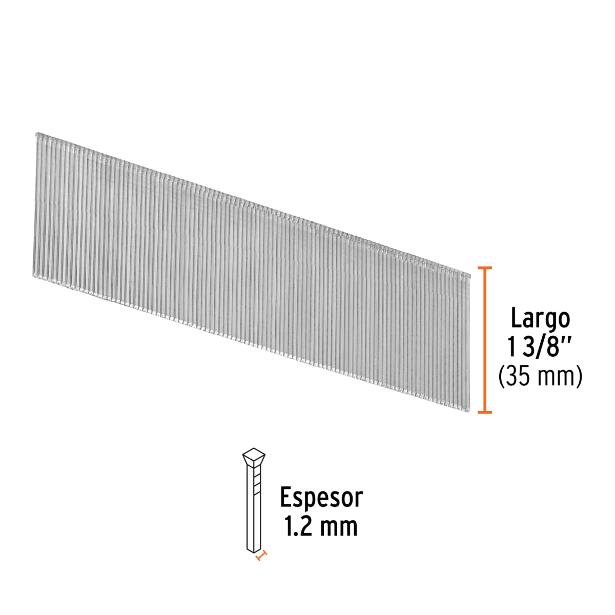 Caja con 5000 clavos calibre 18, 35 mm para CLNE-18, Truper3