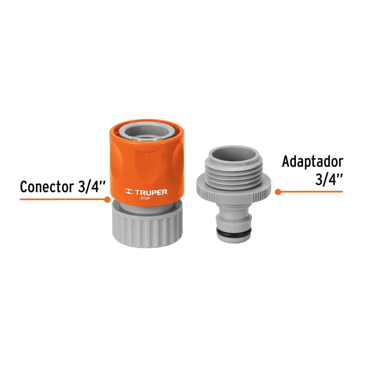 Conector rápido de ABS 3/4