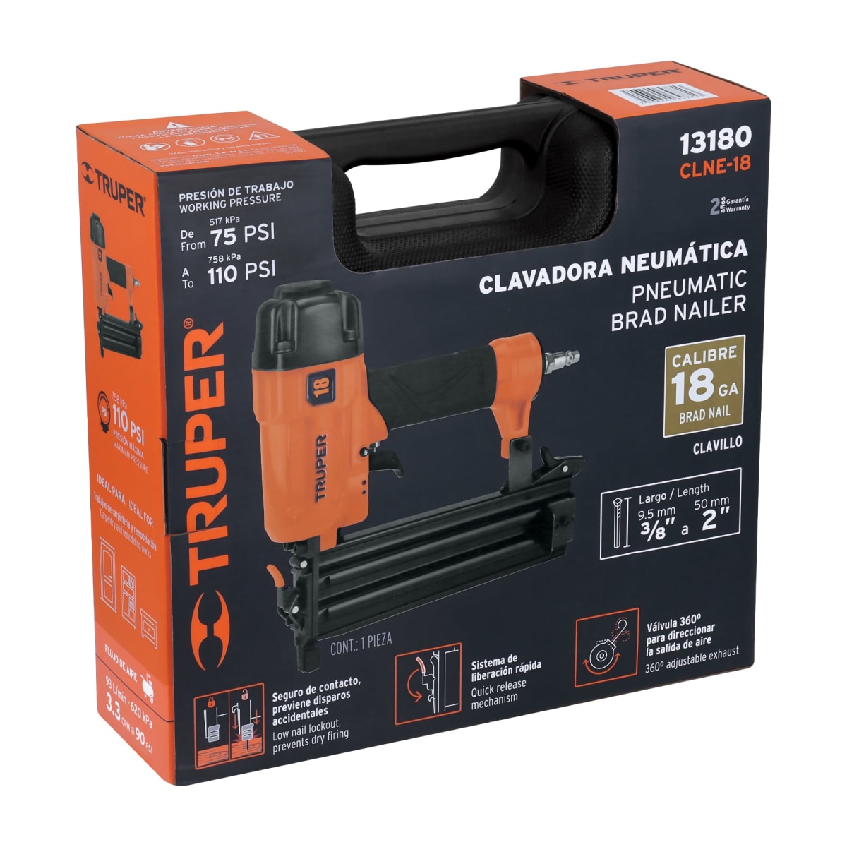 Clavadora neumática profesional calibre 18 Truper5