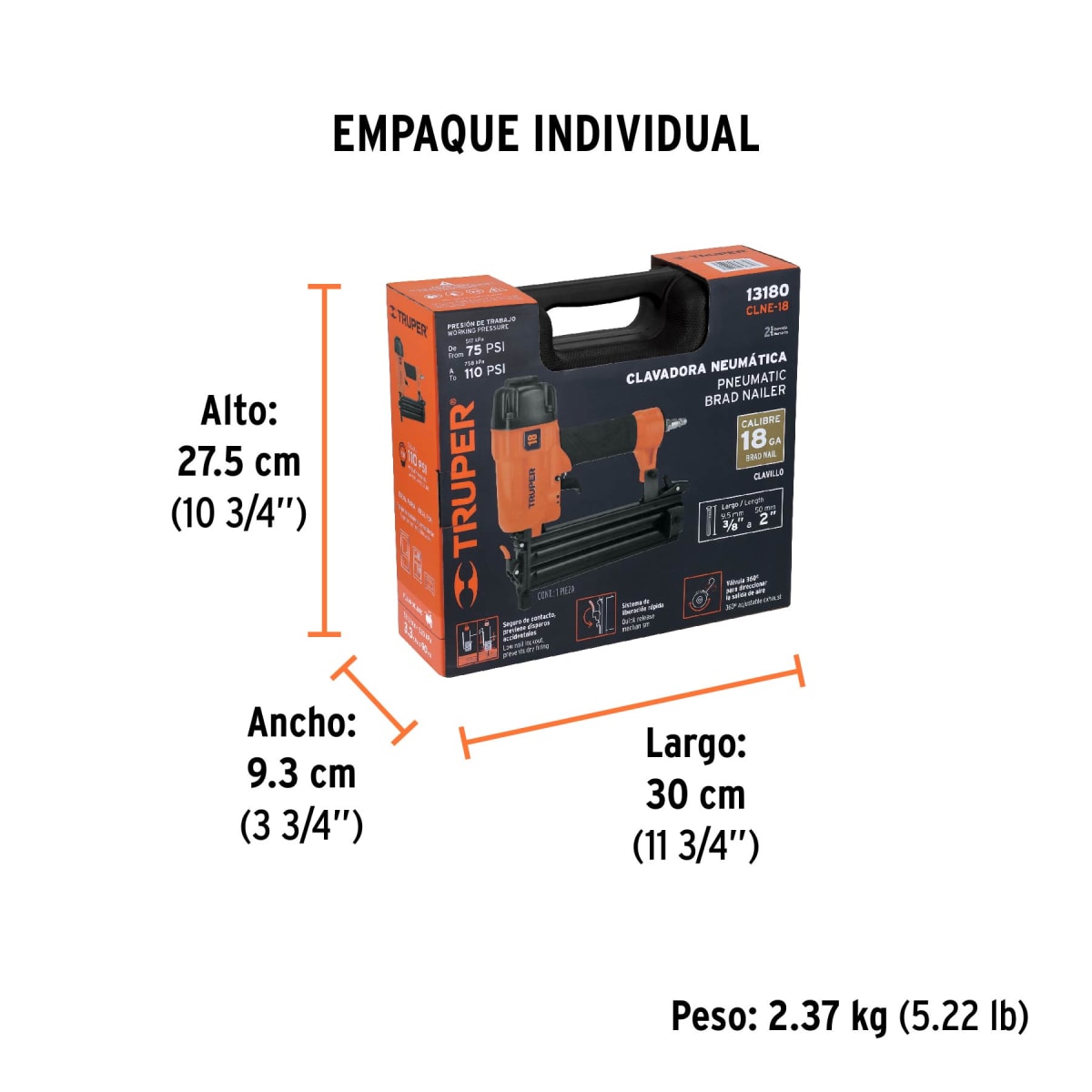 Clavadora neumática profesional calibre 18 Truper4