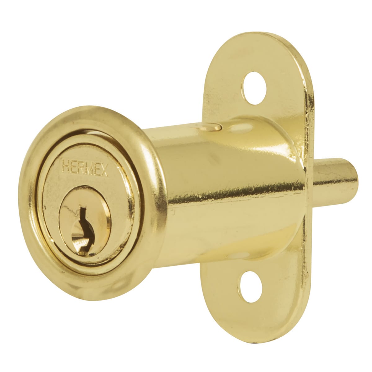 Chapa cerradura para mueble modelo 20 laton Hermex2