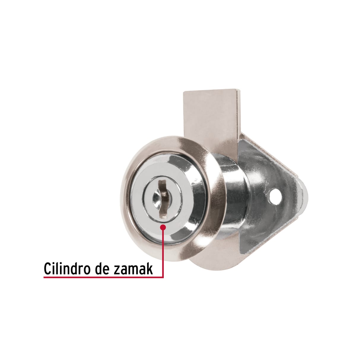 Chapa cerradura para mueble modelo 21 cromo Hermex3