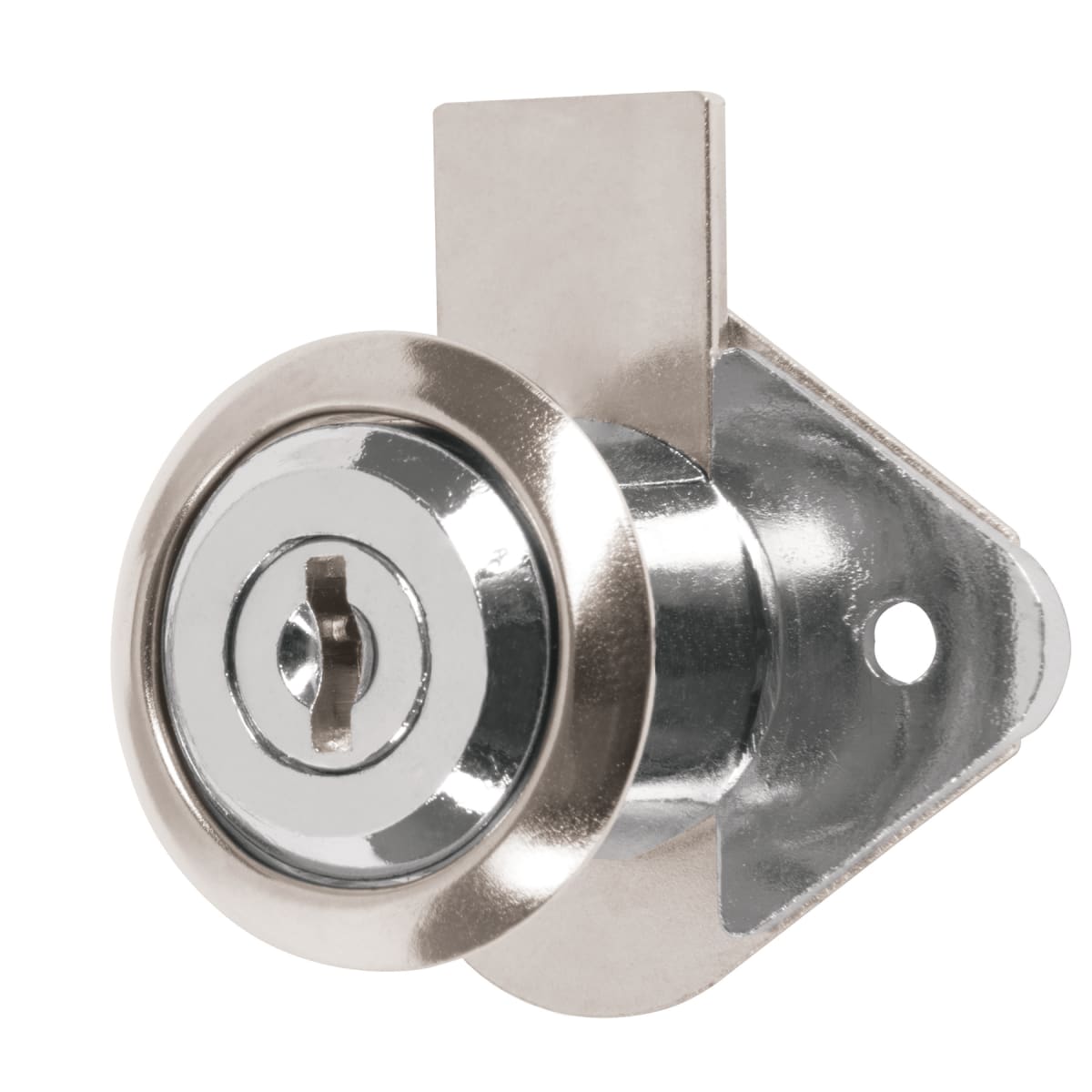 Chapa cerradura para mueble modelo 21 cromo Hermex2