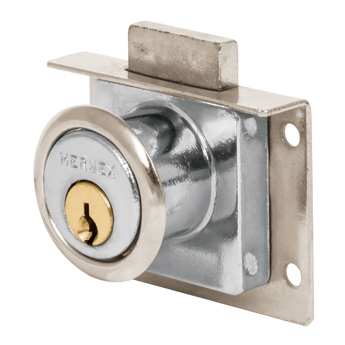 Chapa cerradura para mueble modelo 24 cromo Hermex3